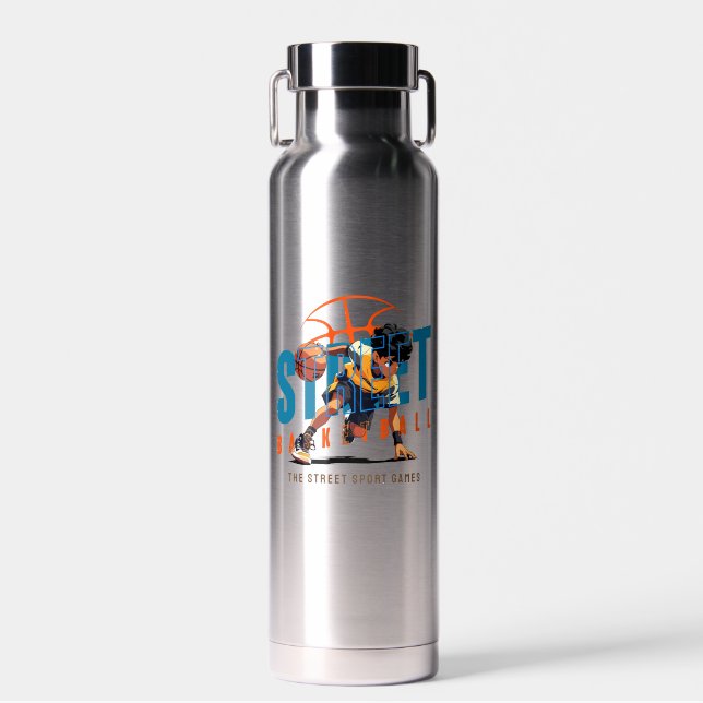 Street Basketball | Thor Kupfer Vakuum isoliert Trinkflasche (Vorne)