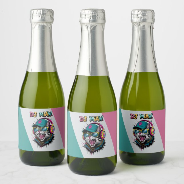 Street Cat DJ Attitude – Bold Streetwear Art (Flaschen)