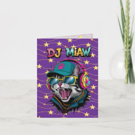 Street Cat DJ Attitude – Fette Streetwear-Kunst Einladung