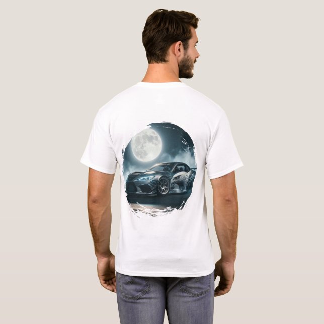 Street Eagle Moonlight Drift Car T-Shirt (Schwarz voll)