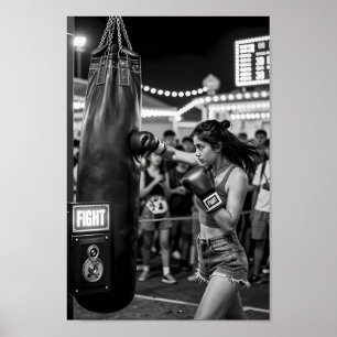 Street Fight Geist im Monotonen Poster