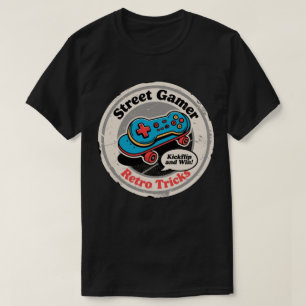 Street Gamer Retro-Tricks-Skate-Controller T-Shirt