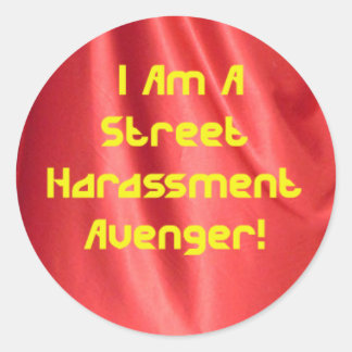 Street-Harassing-Avenger-Aufkleber Runder Aufkleber