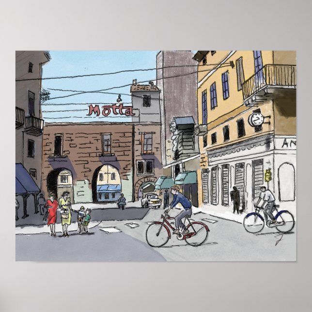 Street in Italy # 22Poster Poster (Vorne)