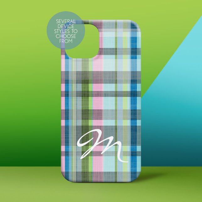 Street Kariert Pattern mit Monogramm title_seo2 (Personalized Phone Case)