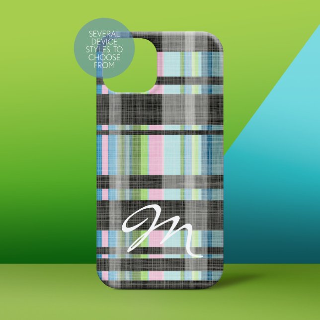 Street Kariert Pattern mit Monogramm title_seo2 (Personalized Phone Case)
