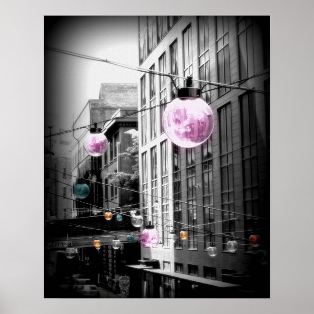 Street Light Globes Affiche d'art urbain (Devant)