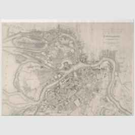 Street Map Decoupage Seidenpapier