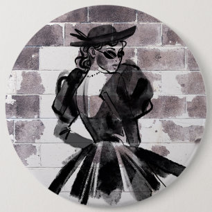 "Street Muse - Fashion on the Wall" Button