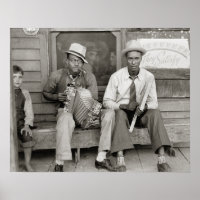 Street Musicians, 1938. Vintage Photo
