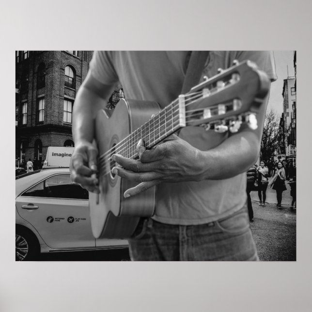 Street Musiker Vintag Urban Poster (Vorne)