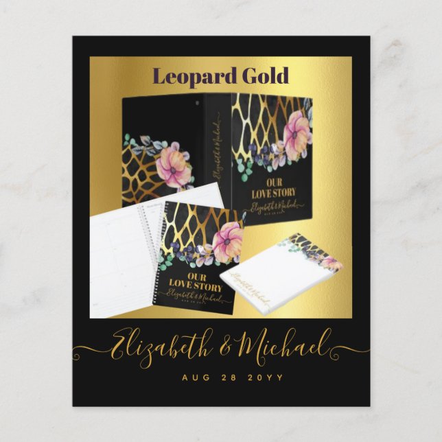 Street Party Style Wedding Design Gold Black Flyer (Vorne)