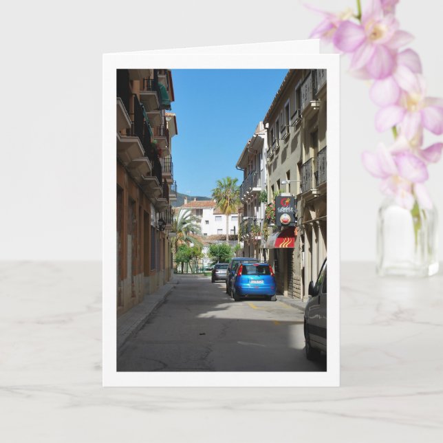 Street Portrait, Chelva Valencia Spanien, Spanien Karte (Orchidee)
