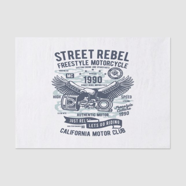 Street Rebel Motorcycle Seidenpapier (Vorderseite)