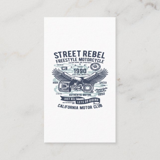 Street Rebel Motorrad Visitenkarte (Vorderseite)