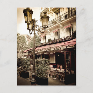 Street Restaurant, Paris, Frankreich Postkarte