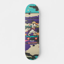 Street Retro Dog auf Skateboard | Funny