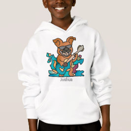 Street Retro Dog mit Gitarre | Funny Hoodie