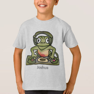 Street Retro Frog mit Kopfhörern Funny T-Shirt