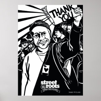 Street Roots Danke Cover - Nikki McClure art Poster