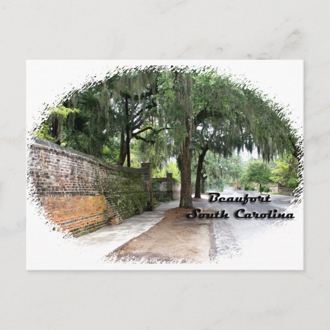 Street Scene, Beaufort, SC Postkarte (Vorderseite)
