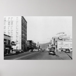 Street Scene in Aberdeen, WA Fotograf Poster