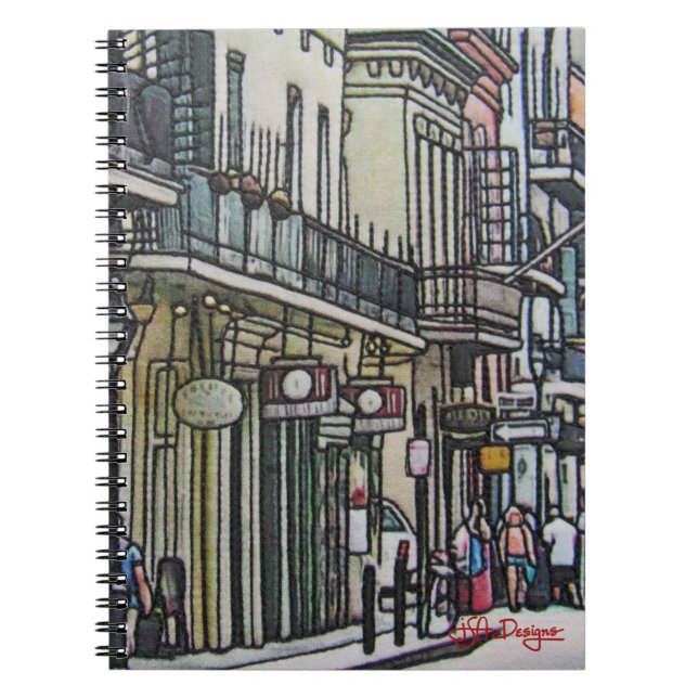 Street Scene of New Orleans Notebook Notizblock (Vorderseite)