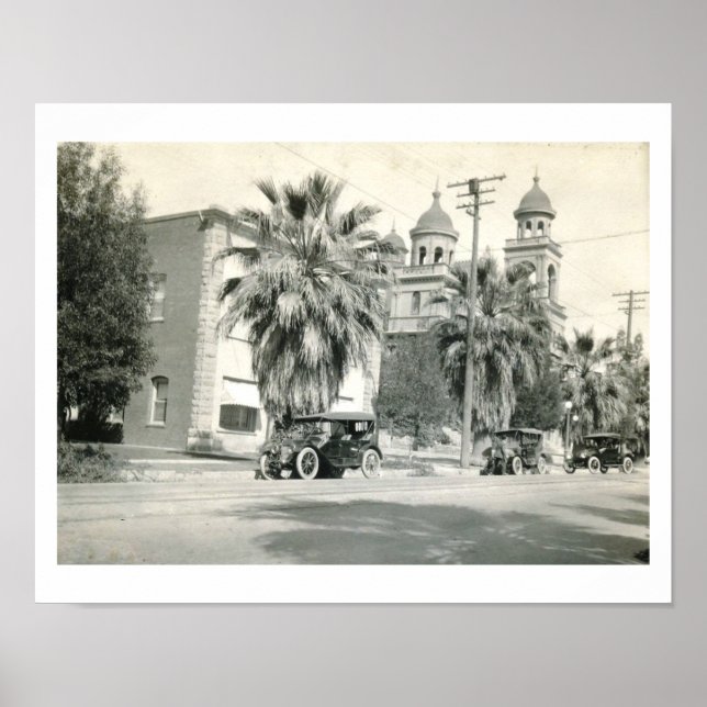 Street Scene, Riverside, Kalifornien Vintag Poster (Vorne)
