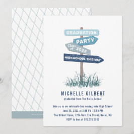Street Sign 8. Grade Graduation Party Einladung