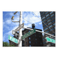 Street Sign Broadway W. 68. Upper West Side NYC
