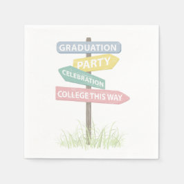 Street Sign High School Graduation Party Serviette
