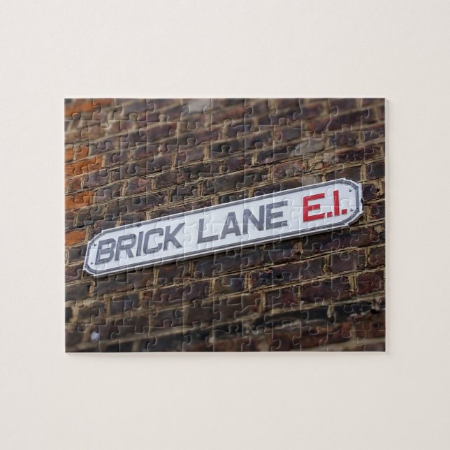 Street Signs of London - Brick Lane -8x10 - 110 pc (Horizontal)