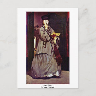 Street Singer von Manet Edouard Postkarte