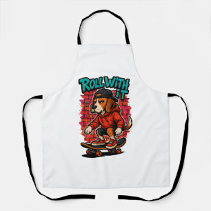 Street Style Beagle Skateboarding Graffiti Art Schürze