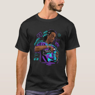 Street Style Man trinkt etwas Collab Schuhe Booz T-Shirt