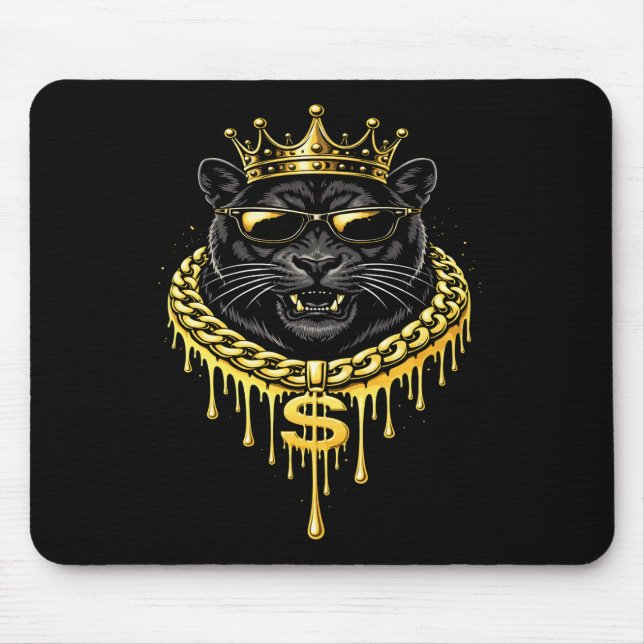 Street Style Panther Drip König Mousepad (Vorne)