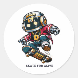Street Style Skate Serie Runder Aufkleber
