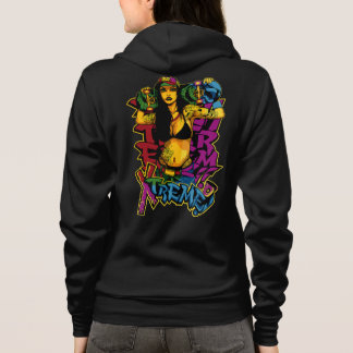 Street Style Tattooot Skateboarder Frau Hoodie