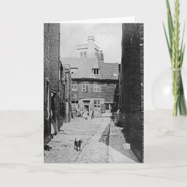 Street-Szene im Viktorianischen London Karte (Vorderseite)