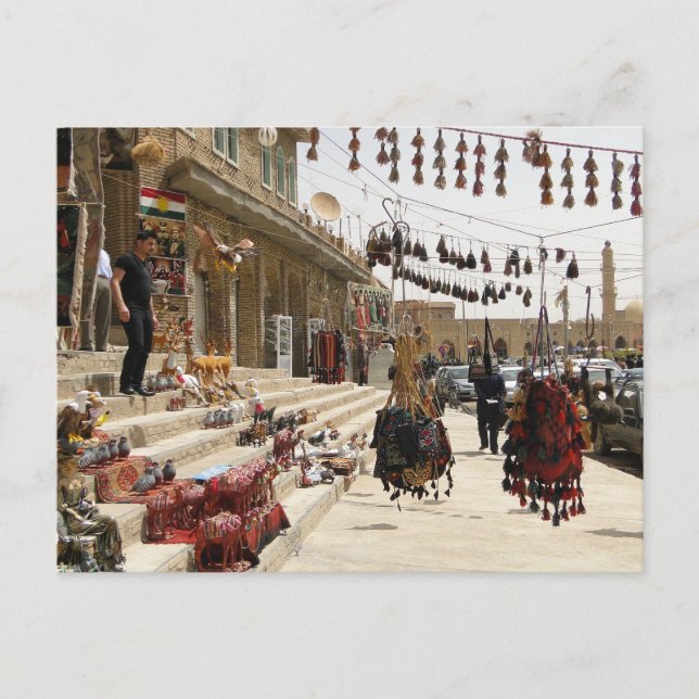Street View in Erbil, Irak Postkarte (Vorderseite)