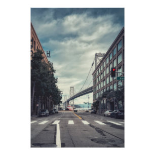 Street View of San Francisco Bay Bridge Fotodruck