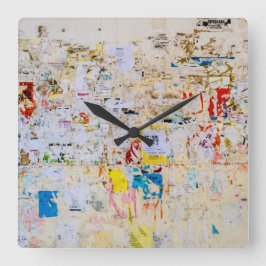 Street Wall Quadratische Wanduhr