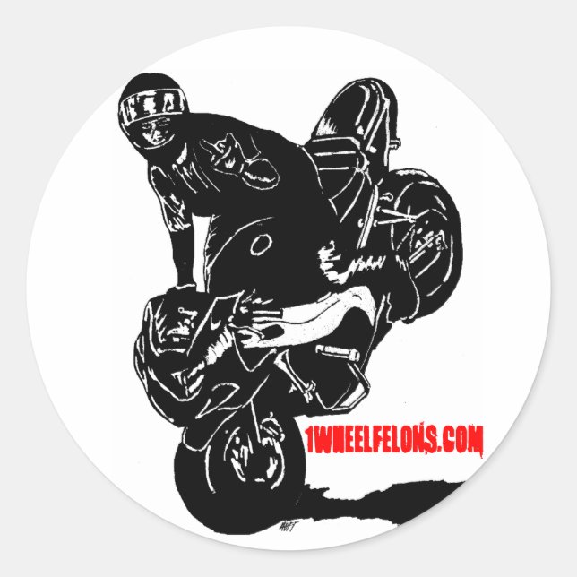 Streetbike Stunt Sticker F-U, 1wheelfelons.com (Vorderseite)