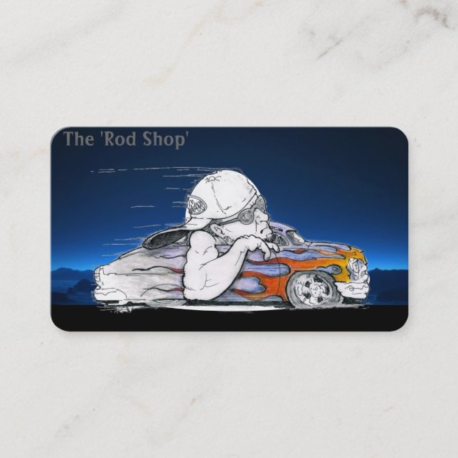 Streetrod Cartoon Cartes de visite automobiles (Devant)