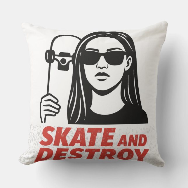 Streetwear mit Freiheit und Rand. Kissen (Vorderseite)