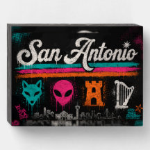 Streetwear San Antonio-Stadtansicht mit Symbolen