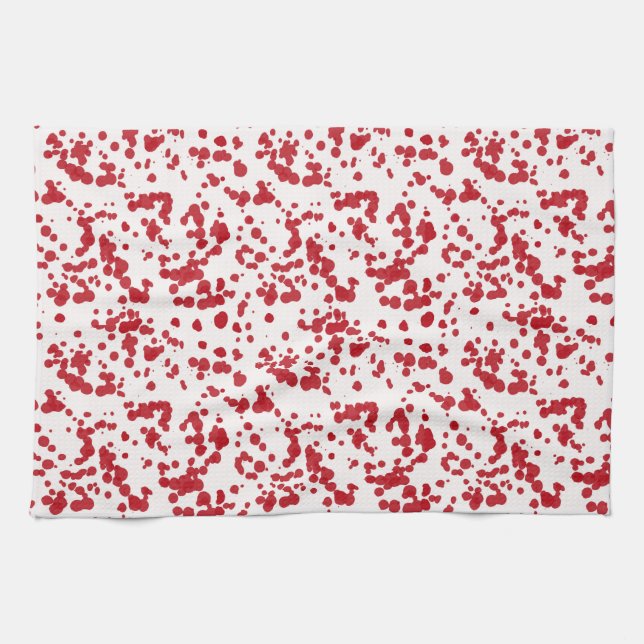 Streiche mit roter Farbe. Geschirrtuch (Horizontal)