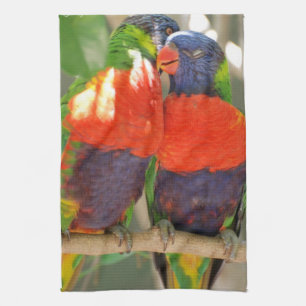StreichelnLorikeets Geschirrtuch
