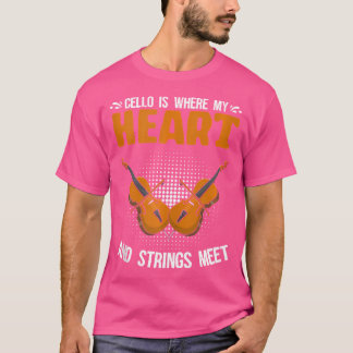 Streicher trifft Cellist Spieler Orchester Musiker T-Shirt