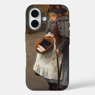 Streichholzmädchen armes Straßenkind städtische Ar iPhone 16 Hülle